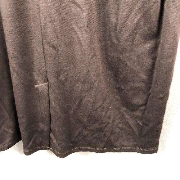 IGIGI Dress Womens 22 Plus Size Brown Office Career Stretch Knit Ruffle Feminine - Picture 15 of 15